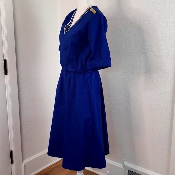 Vintage Village Fair Women's Blue Dress Size Small - Picture 4 of 9